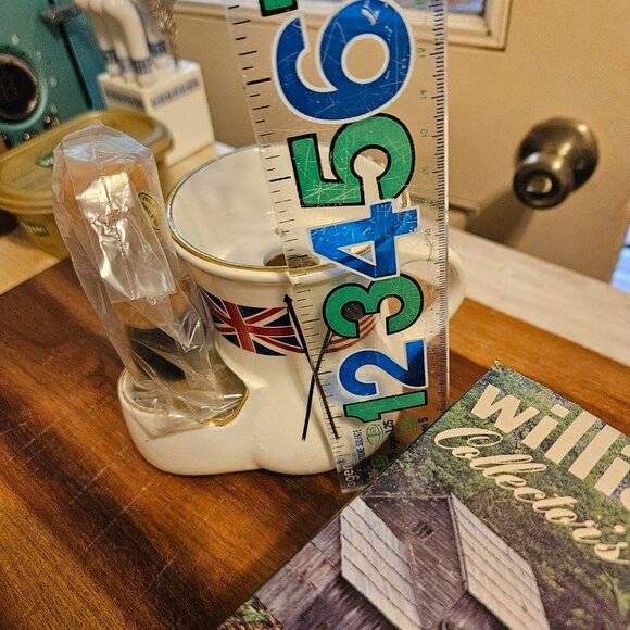 VINTAGE CERAMIC SHAVING MUG W/AMERICAN& BRITISH FLAGS IN ORIGINAL BOX - Picture 6 of 6